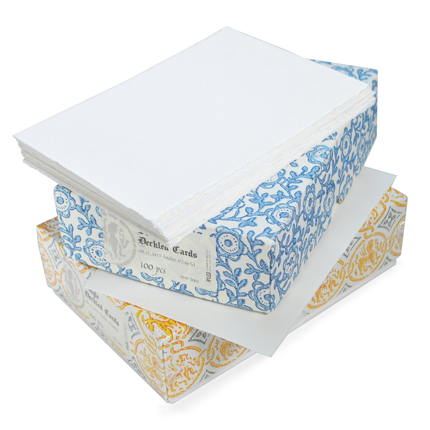 Amalfi Deckled Edge Large Fold Over Cards, Italian Handmade Paper