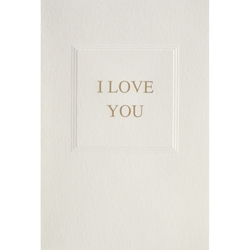 Greeting Cards - Gold I love You 