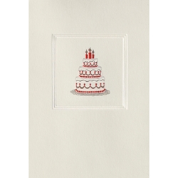 Greeting Cards - Red/Gold Cake 