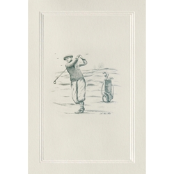 Greeting Cards - Green Golfer 