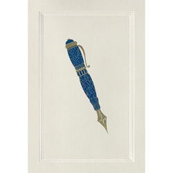 Greeting Cards - Blue Fountain Pen  